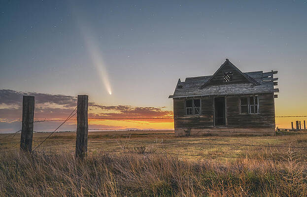 Wall Art - Photograph - Sunset Chaser Comet A3 by Darren White