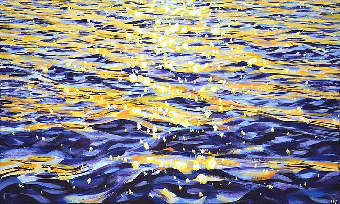 Wall Art - Painting - 	Sunset. Ocean. by Iryna Kastsova
