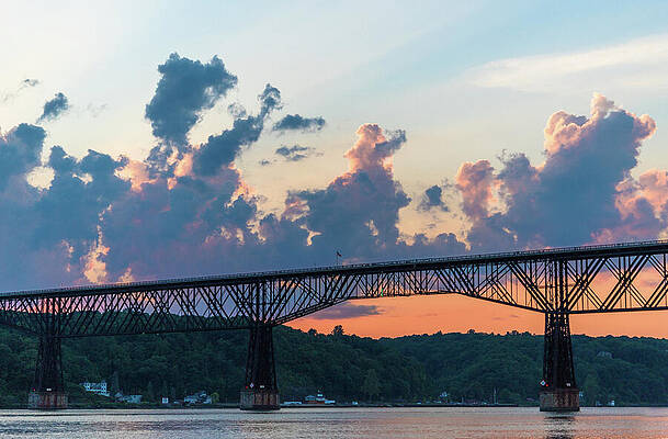 Wall Art - Photograph - Sunset Over the Walkway Over the Hudson by John Morzen