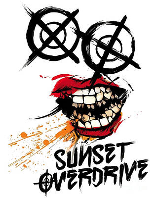 Sunset Overdrive Smile watercolor by Menzo