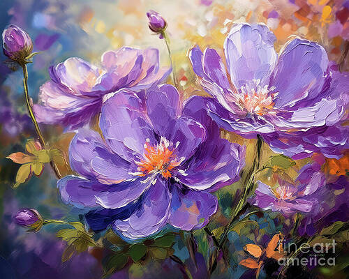 Light Wall Art featuring the ai art Sunshiny Faces by Macro Abundance