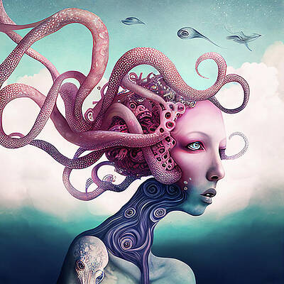 Surreal Hybrid Creature 02 Octopus and Human by Matthias Hauser Surreal Hybrid Creature 02 Octopus and Human by Matthias Hauser