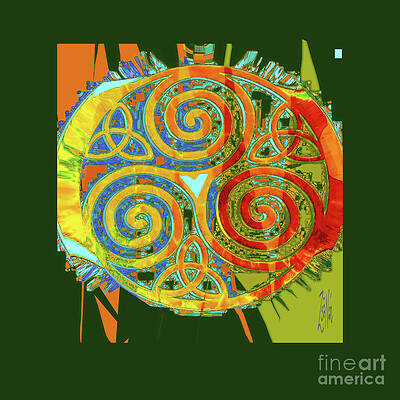 Wall Art - Mixed Media - Symbolism -  Unity In Diversity -triskelion by Zsanan Studio