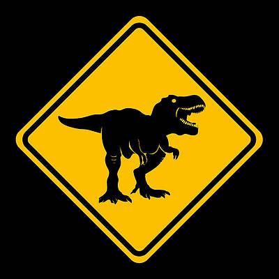 T Rex Dinosaur Tyrannosaurus Rex Street Crossing Sign by Aaron Geraud T Rex Dinosaur Tyrannosaurus Rex Street Crossing Sign by Aaron Geraud