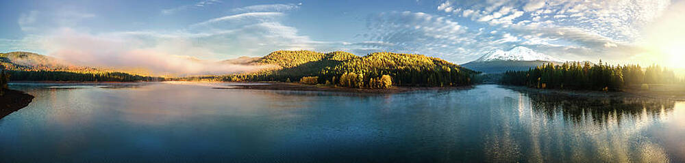 Taking It All In Pano of Lake Siskiyou and Mt. Shasta by Marnie Patchett
