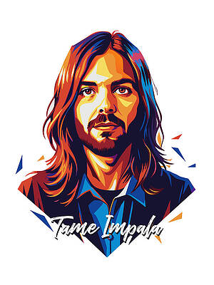 Wpap Digital Art - Tame Impala #2 In WPAP Pop Art by Vector Artnesia