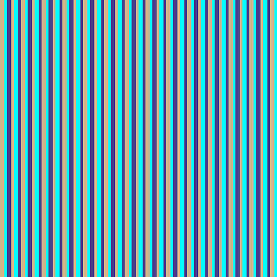 [ Thumbnail: Tan, Aqua, and Dark Slate Blue Colored Lined Pattern Acrylic Print ]