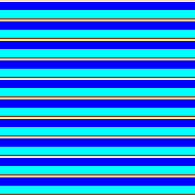 [ Thumbnail: Tan, Blue, Aqua, and Brown Colored Stripes/Lines Pattern Fleece Blanket ]