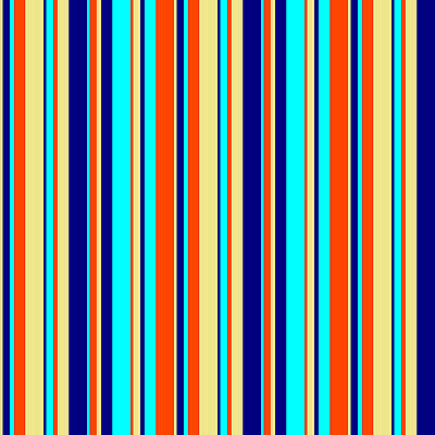 [ Thumbnail: Tan, Blue, Aqua, and Red Colored Striped/Lined Pattern Acrylic Print ]