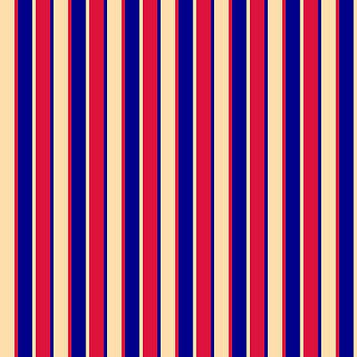 [ Thumbnail: Tan, Crimson, and Dark Blue Colored Stripes/Lines Pattern Framed Print ]