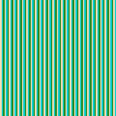 [ Thumbnail: Tan, Dark Turquoise, and Forest Green Colored Stripes/Lines Pattern Acrylic Print ]