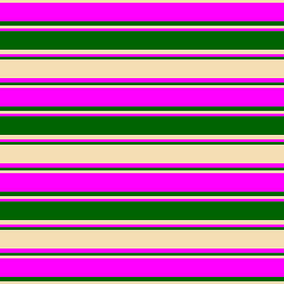[ Thumbnail: Tan, Fuchsia, and Dark Green Colored Stripes/Lines Pattern Acrylic Print ]