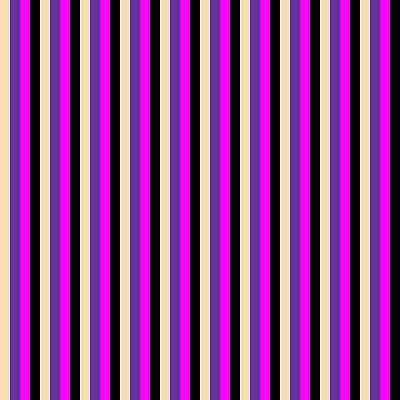 [ Thumbnail: Tan, Purple, Fuchsia, and Black Colored Stripes/Lines Pattern Art Print ]