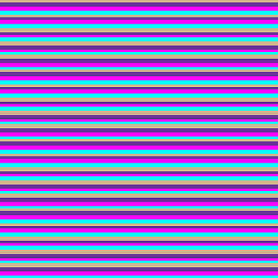 [ Thumbnail: Tan, Purple, Fuchsia, and Cyan Colored Lined Pattern Art Print ]
