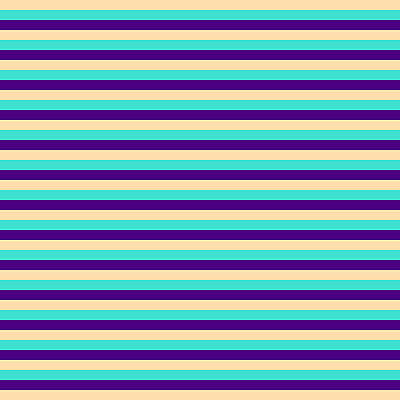 [ Thumbnail: Tan, Turquoise, and Indigo Colored Stripes/Lines Pattern Acrylic Print ]
