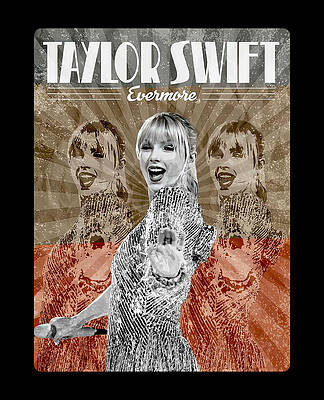 Framed Canvas Art (Gold Floating Frame) - Taylor Swift by Krystal Ward ( People > celebrities > musicians > Taylor Swift art) - 40x26 in