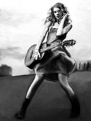 Wall Art - Digital Art - Taylor Swift, But daddy I love him by Gradify Creations