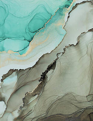 Teal and Taupe Storm by Melissa de Freitas