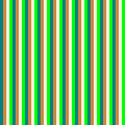 [ Thumbnail: Teal, Light Brown, Beige, and Lime Colored Lines Pattern Duvet Cover ]
