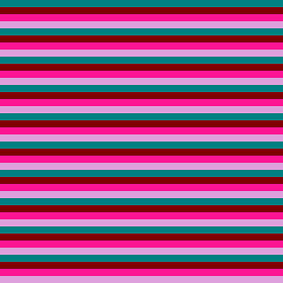 [ Thumbnail: Teal, Maroon, Deep Pink, and Plum Colored Striped Pattern Duvet Cover ]
