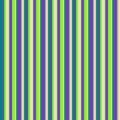 [ Thumbnail: Teal, Purple, Chartreuse, and Tan Colored Lines Pattern Duvet Cover ]