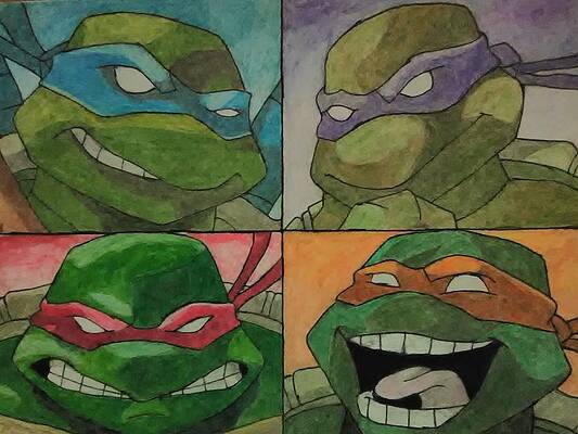 Teenage Mutant Ninja Turtles Donatello Drawing by Elizabeth J Campbell -  Fine Art America