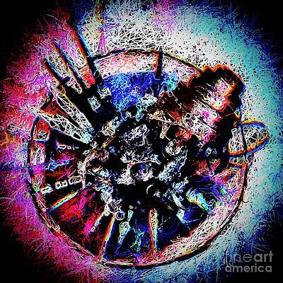 Wall Art - Mixed Media - Tempus Fugitive Clockwork Sketch by Quattromini Art