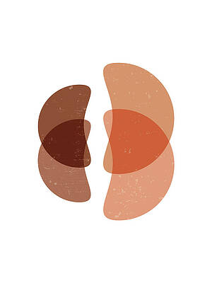 Wall Art - Mixed Media - Terracotta Abstract 67 - Modern, Contemporary Art - Abstract Organic Shapes - Minimal - Brown by Studio Grafiikka