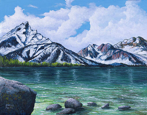 Wall Art - Painting - Tetons by Darice Machel McGuire