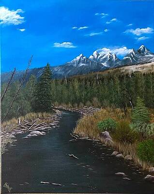 Tetons in the Clouds by Dan Hoback