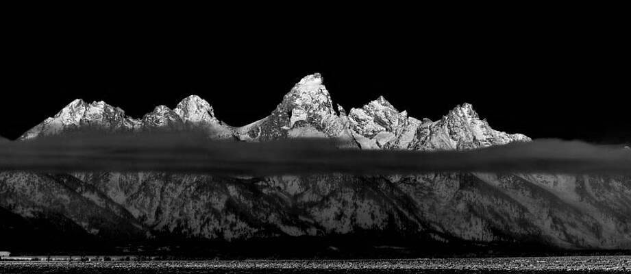 Wall Art - Photograph - Tetons Partially Submerged by David Andersen