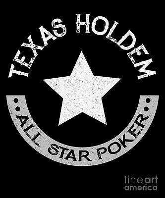 Wall Art - Digital Art - Texas Holdem All Star Poker Card Player Gift by Thomas Larch