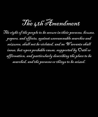 Wall Art - Digital Art - The 4th Amendment by Flippin Sweet Gear