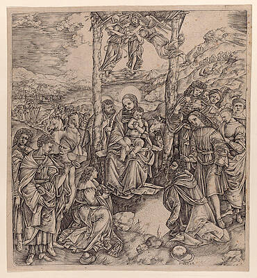The Adoration Of The Magi Print by Cristofano di Michele Martini