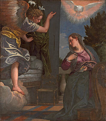 The Annunciation 4 Print by Paolo Veronese