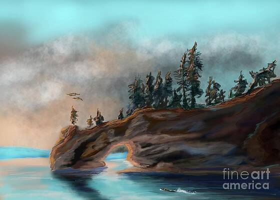 Wall Art - Digital Art - The Arch at Sunrise by Doug Gist