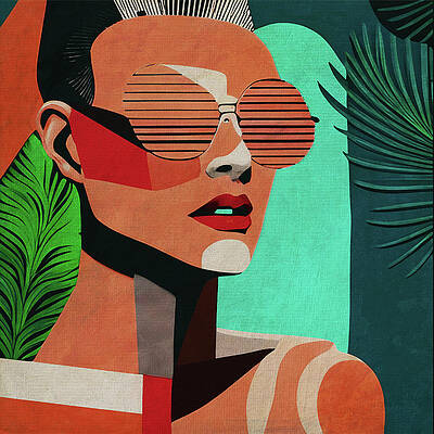 Wall Art - Digital Art - The blinded woman by Jan Keteleer