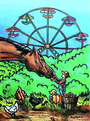 Wall Art - Drawing - The County Fair by Shana Rowe Jackson
