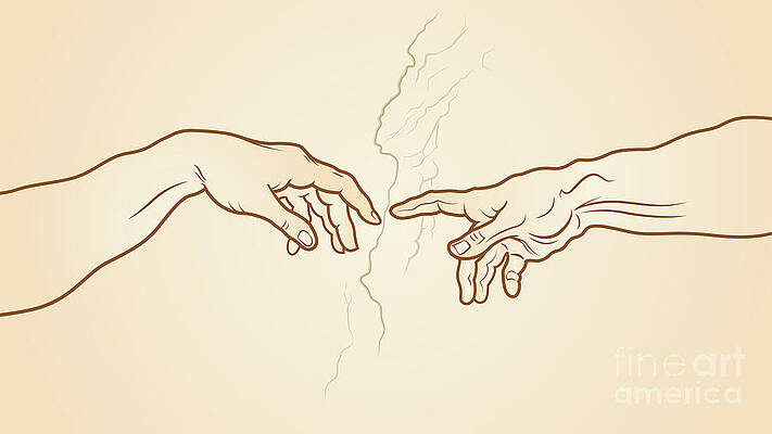 The Creation of Adam by MysticaLink