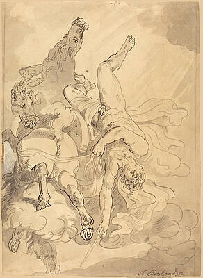 The Fall of Phaeton Print by Thomas Rowlandson