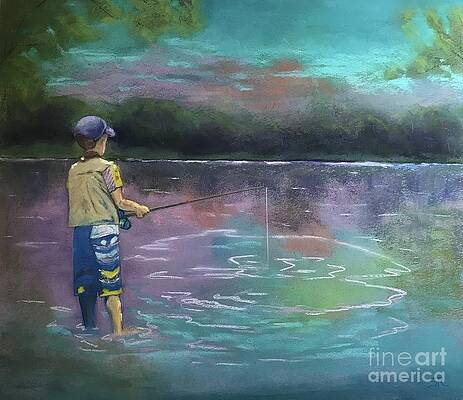 Little Boy Fishing Art for Sale (Page #5 of 6) - Pixels
