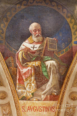The fresco of St. Augustine doctor of the church by Jozef Sedmak The fresco of St. Augustine doctor of the church by Jozef Sedmak