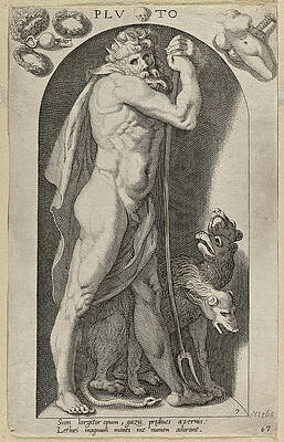 The god Pluto Print by Nicolaes Braeu