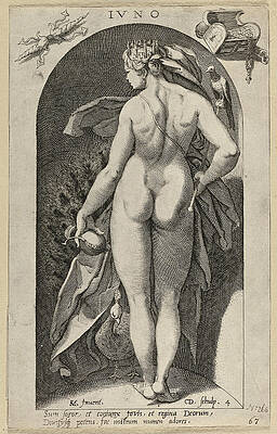 The goddess Juno Print by Nicolaes Braeu