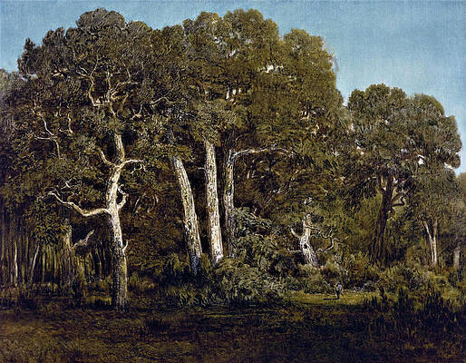 Wall Art - Painting - The Great Oaks of Old Bas-Breau - Digital Remastered Edition by Theodore Rousseau