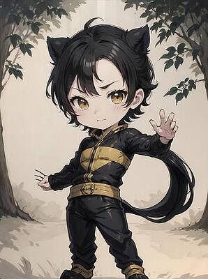 Wall Art - Digital Art - The Heart of a Hero - Journey of a Little Wolverine by Samuel HUYNH