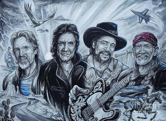 Wall Art - Drawing - The Highwaymen by Nehemiah Art