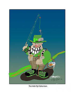 Wall Art - Digital Art - The Irish Fly Fisherman by Doug Gist