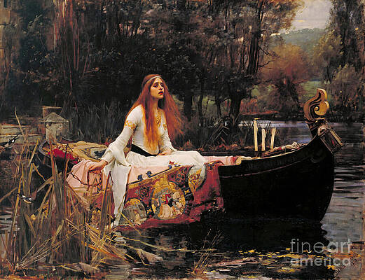 Wall Art - Painting - The Lady of Shalott by John William Waterhouse by Sapiens Verbum