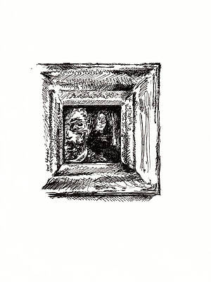 Wall Art - Drawing - The Man In The Mirror by Joseph A Langley